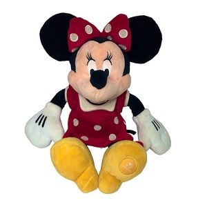 Disney Store Minnie Mouse Plush Stuffed Animal 18" Foot Disney Store Stamp